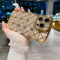 thumbnail image 2 of iPhone 14 Pro Max Case Glitter, Luxurly Plated Glitter Transparent 3D Stars Pattern, Bling Sparkly Clear Phone case, Soft Shockproof Protective Back Cover for Women Girls, Gold, 2 of 7