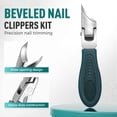 thumbnail image 7 of Wide Opening Anti Splash Slanted Nail Clipper, Finger Nail Clippers Adult for Thick Toenails, Curved Toenail Clippers for Women and Men (Black+Green), 7 of 7
