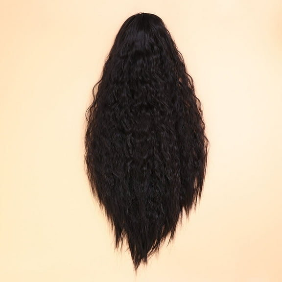 LULULION curly extensions hairpiece Claw Clip Synthetic Black 1Set for Women Party Events