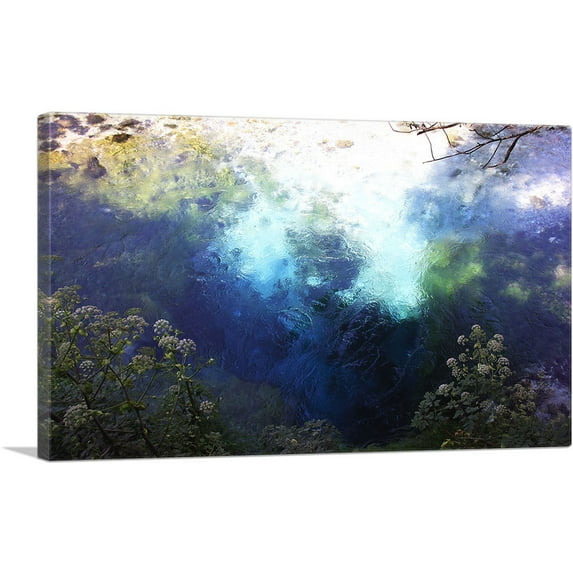 ARTCANVAS Blue Eye in Albania Canvas Art Print - Size: 26" x 18" (1.50" Deep)