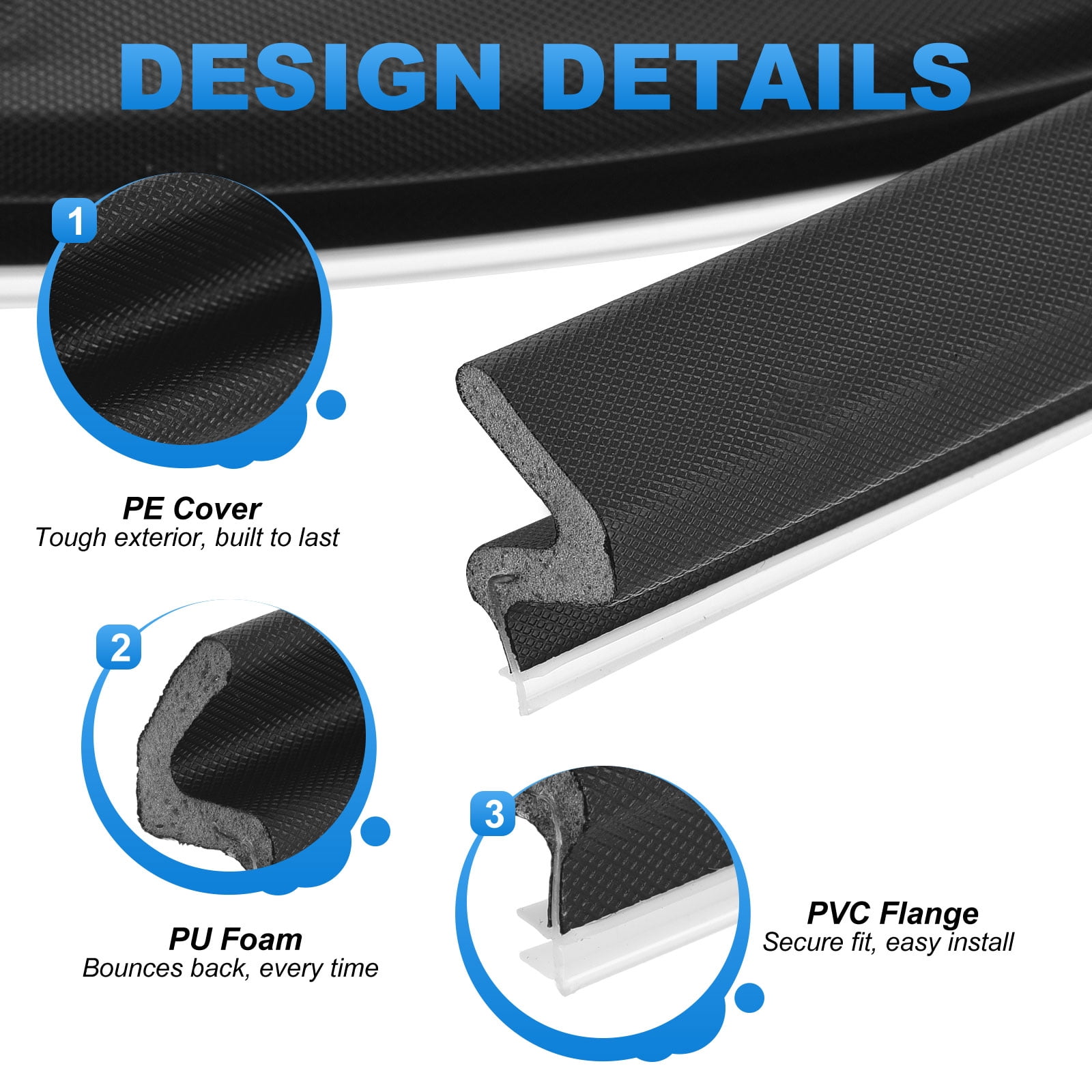 Uxcell Door Weather Stripping, 26.25 ft V-shaped Kerf Front Exterior Door Frame Weather Stripping with 4 Corner Seals for Soundproof Entry Interior Frame Window Gap Filler, Black/Grey