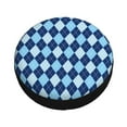 thumbnail image 3 of Bingfone Blue Squares Spare Tire Cover Weatherproof Universal Wheel Protectors For Rv Camper Travel Trailer Suv Truck-15 Inch, 3 of 9