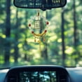 thumbnail image 4 of Car Rearview Mirror Pendant, Antique Car Hanging Ornament with Meaningful Symbol and Fine Weaving Design, Decorative Car Charm for Interior Aesthetic and Safe Driving, 4 of 6