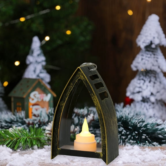 HomeKingdee Electric Decorative Candle Lanterns for Weddings and Parties Handheld for Christmas and Halloween Transparent Design