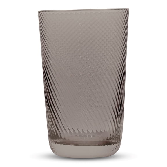 Retro Tinted Textured Highball Tumbler Glasses 17.5 Ounces, Set of 4