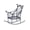 B, variant on KGJQ Miniature Iron Rocking Chair Decor, Rustic Matte Black Mini Chair, Hand-Polished Functional Dollhouse Furniture with Curved Rocker Base for Fairy Gardens & Terrarium Displays