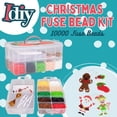 thumbnail image 2 of SCS Direct 10,000-Piece Holiday Fuse Bead Kit for DIY Ornaments - 8 Unique Christmas Designs w Peg Boards, Tweezers, Ironing Papers - Great for Homemade Ornaments, 2 of 5