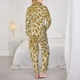 thumbnail image 5 of Bingfone Womens Pajama Sets Gold Drops Print,Long Sleeve Loungewear Pajamas Set-Small, 5 of 9