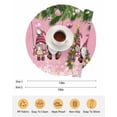 thumbnail image 6 of 15 Inch Round Placemats Set of 6, Pink Gnomes Christmas Non Slip Heat Insulation PP Table Mats, Xmas Tree Balls Snowflake Washable Place Mats for Kitchen Dining Party Table Decor, 6 of 7