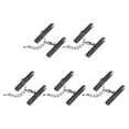 thumbnail image 1 of Unique Bargains 20Sets Ribbon Crimp Clamp Ends with Lobster Claw Clasps & Chain 40mm Metallic Black, 1 of 7