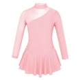 thumbnail image 2 of Alvivi Kids Girls Figure Ice Skating Dress Mock Neck Tulle Splice Ballet Dance Leotard 4-14, 2 of 6