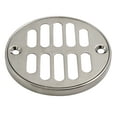 thumbnail image 6 of Westbrass Round Brass Shower Strainer Drain Cover with Crown Ring, Satin Nickel, 6 of 6