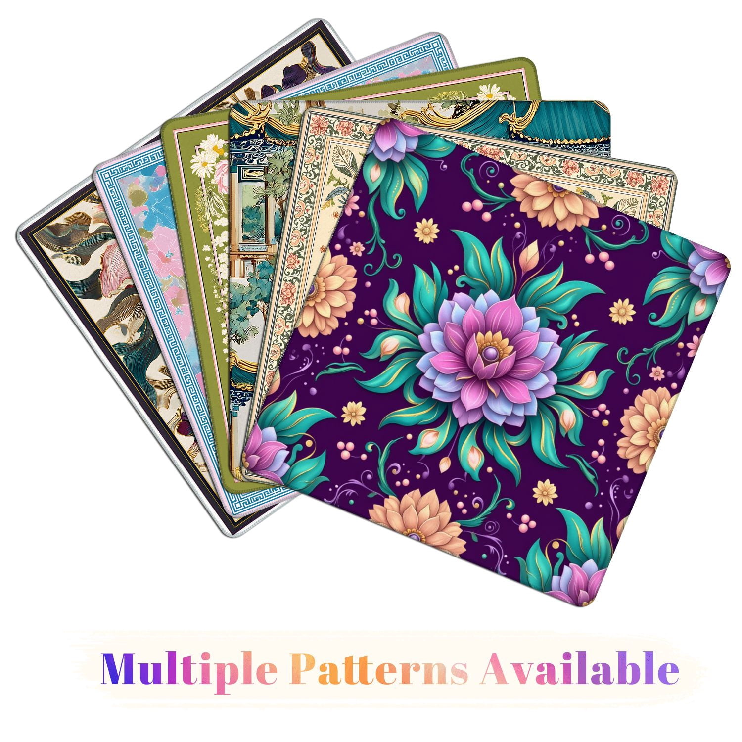 Mahjong Mat 31.5" x 31.5" Abstract geometric tiled ethnic seamless ornamental Design Non-Slip Noise Reduction American Mahjong Tiles Table Cover for Dominoes Poker Card Board Games Gift