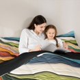 thumbnail image 4 of Castle Fairy Thick Impasto Abstract Wave King Size Comforter Sets 3pcs,Textured Earth Tone Layer Texture Comforters King Size,Rust Sage,Black Reversible,1 Comforter and 2 Pillowcases, 4 of 6