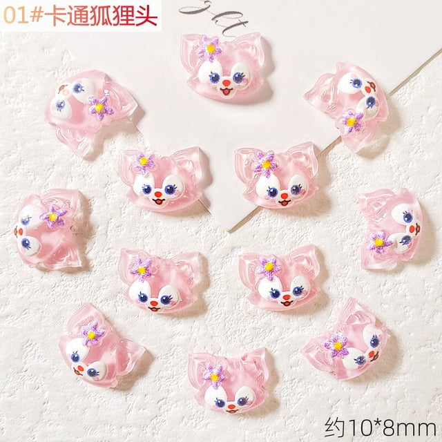 Sanrio Kuromi-piezas de dibujos animados, Hello Kitty Cinnamoroll My Melody, adorno de resina Diy, modelo de muñeca, decoraciones de juguete, regalo para niñas