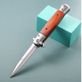 thumbnail image 3 of weibbin Outdoor Self-weapon - High Hardness Mini Folding Knife Wooden Handle Portable Survival Tool, 3 of 5