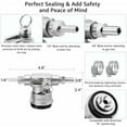 thumbnail image 2 of All Stainless Steel Keg Coupler Low Profile, Sankey D System Coupler Space Saving Keg Tap Dispenser kegerator Parts with Pressure Relief Valve,1/4''Beer Barb Out & 3/8''Gas Barb In & Hose Clamp, 2 of 6