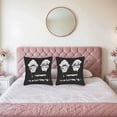 thumbnail image 2 of Set of 2 18x18in Throw Pillow Covers with Cartoon Figures in Hats Perfect for Couch Bed or Car - Fun and Unique Design, 2 of 8
