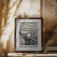 thumbnail image 6 of Skriet- The Scream - Monochrome Version Framed Art Modern Wall Decor, 6 of 15