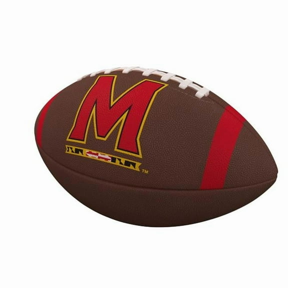Logo Brands 167-93FC-1 NCAA University of Maryland Team Stripe Official-Size Composite Football