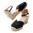 thumbnail image 2 of Reus Canvas Espadrille Wedges - Black / 7, 2 of 6