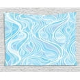 thumbnail image 1 of Seafoam Tapestry, Stained Glass Patterned Ornamental Design Wavy Stripes Abstract Composition, Wall Hanging for Bedroom Living Room Dorm Decor, 60W X 40L Inches, Blue Pale Muave, by Ambesonne, 1 of 2