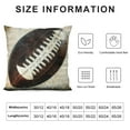 thumbnail image 5 of Autua Vintage American Football Pillow Case Ball Game Lovers Cotton Linen Rugby Pattern Pillowcase Pillowcase Decorate Home Sofa Bed 24x24in, 5 of 5