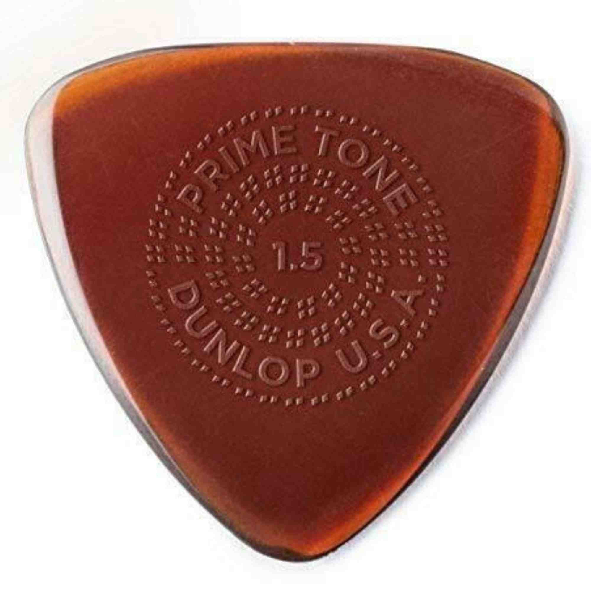 Dunlop Primetone Sculpted Plectra Guitar Picks Small Triangle with Grip - 1.5mm Gauge - 12 Pack