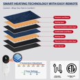 thumbnail image 4 of Heated Electric Pad for Foot,Double-Sided Heating,6 Fast Heating Settings 3 Timers,10 ft Cord Electric Fast Heat Pad with Heat Settings Under Desk,Bed,Office,Home, Valentine's Day Gift, 4 of 6