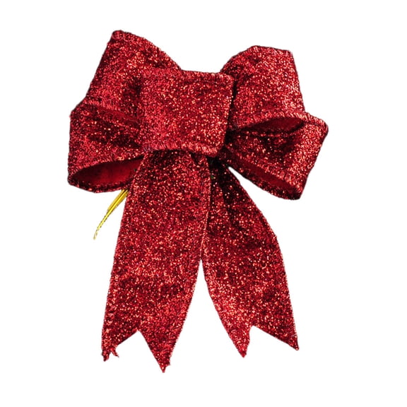 Clearance Sale | Christmas Glitter Bows Sparkling Bow Ornaments for Christmas Tree Wreath Wrapping Holiday Home Decor