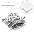 thumbnail image 6 of Daiia Sport Items Pattern Oven Mitts and Pot Holders 4 pcs Set,High Heat Resistant 500 Degree Extra Thicken Long Kitchen Cotton Oven Glove, 6 of 6