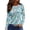 Light Blue, variant on Women's Fashion Casual Slit Hem Easter Print Round Neck Long Sleeve T-Shirt Top, Loose Fit Ladies Blouse with Bunny and Egg Design for Fun Outings,Blue M