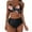 Pattern 01, variant on High Waisted Bikini Sets for Women Front Ruched 2 Piece Bathing Suits Tummy Control Swimsuit