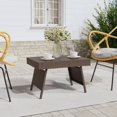 thumbnail image 1 of vidaXL Foldable Side Table Brown 60x40x38 cm Poly Rattan, 1 of 4