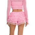thumbnail image 2 of Gupgi Women Lace Bloomers Ruffle Shorts Sweet Layered Pettipants Elastic Short Pants, 2 of 9