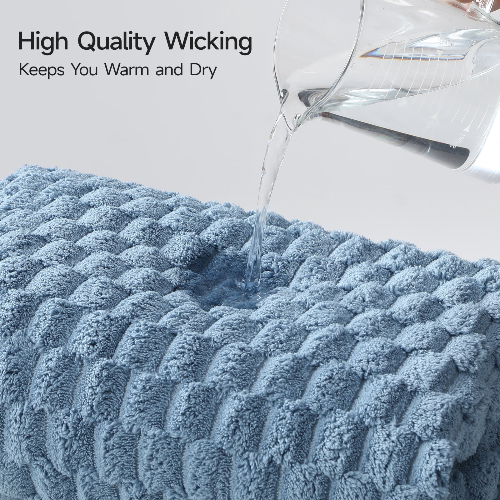 REDKISS 4-Pack Microfiber Bath Towels, 27x54 Quick Dry Waffle Towels Set. Multicolor Cloud Texture Super Absorbent Bath Towel for Bathroom.