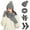 Grey, variant on Winter Beanie Hat Scarf Gloves Set for Women,Beanie Ear muffs Knit Scarf Touchscreen Gloves Sock Warm 4pcs Gift Set,top 20 christmas gifts for women,christmas gifts for moms,wife christmas gift ideas