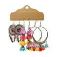 thumbnail image 1 of Pendientes coloridos Minnieouse de 6 uds alambre de oreja gancho de borla para fiestas, 1 of 6
