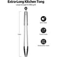 thumbnail image 6 of Cooking Kitchen Tongs with Silicone Tips Handle, 16 Inch Extra Long Large Heat Resistant Tongs for Cooking, Grill BBQ, 6 of 6