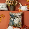 thumbnail image 2 of Fall Pillow Covers 18x18 inch Set of 2 Retro Pumpkin Maple Leaf Decorative Throw Pillow Covers Autumn Thanksgiving Farmhouse Decoration for Home Couch, 2 of 6