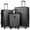 Gray, variant on New York Xpress 3-Piece Hardside Luggage Set, Expandable Suitcases with TSA Lock, 20"/26"/30" Carry-on & Checked, Blue - WD577