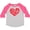 Heather and Hot Pink, variant on Inktastic All You Need is Love Red Heart Shape Boys or Girls Toddler T-Shirt