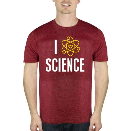 I Love Science Nerdy Humor Men's Graphic T-Shirt, up to Size