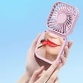 thumbnail image 2 of 2024Summer New Mini Beach Folding Neck Fan Makeup Mirror Portable USB Handheld Small Fan Gift FGS, 2 of 7