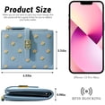 thumbnail image 3 of Women'S Wallet, Faux Leather, Baby Blue, Water Resistant, 5 Card Slots, 1 Cash Slot, 1 Id Window, 1 Zipper Coin Pocket, 4.53.71.2 Inch Blue, 3 of 5