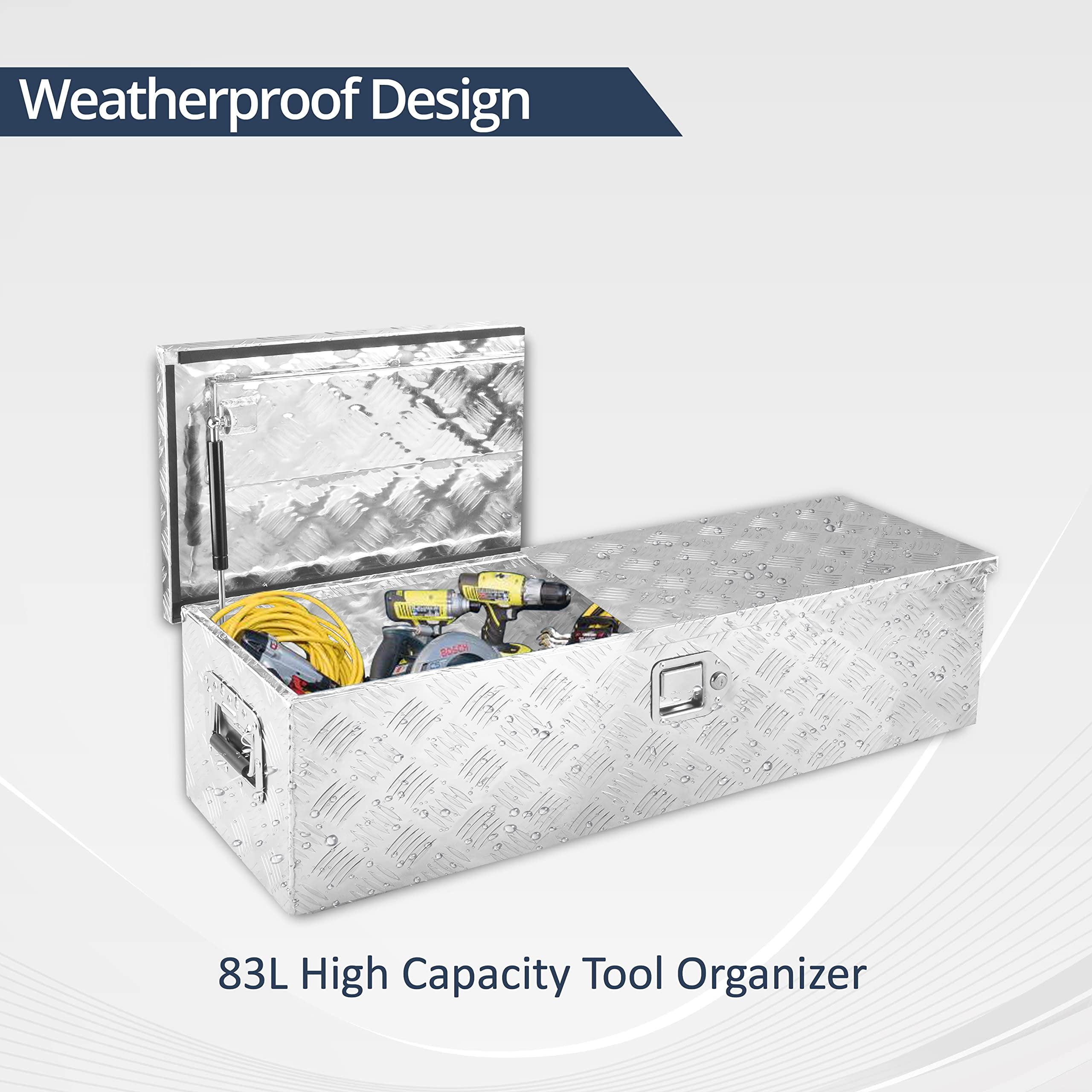 BATONECO PERFORMANCE Durable Tool Boxes & Organizers, Aluminum Silver, 19 lb