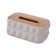 thumbnail image 4 of Dispensador de papel con tapa para caja de pañuelos, estuche para pañuelos, soporte novedoso para papel de seda. Gris, 4 of 9