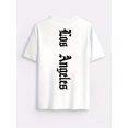 thumbnail image 1 of Stylish "Los Angeles" Letter Print Short Sleeve Tee - Men's Casual Crew Neck T-Shirt for Summer - Trendy Graphic Print, Breathable Fabric, and Relaxed Fit, 1 of 4
