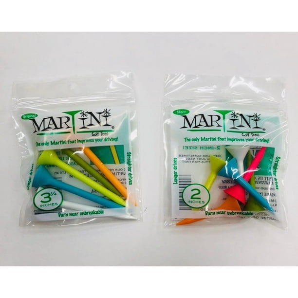 Martini Golf Tees Combo 2 Pack. 31/4'' Original & 2'' Original