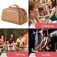 thumbnail image 5 of Bolsa de cosméticos, bolsa de almacenamiento de productos para el cuidado de la piel de gran capacidad y portátil avanzada, hecha de PU, 5 of 5